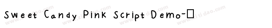 Sweet Candy Pink Script Demo字体转换